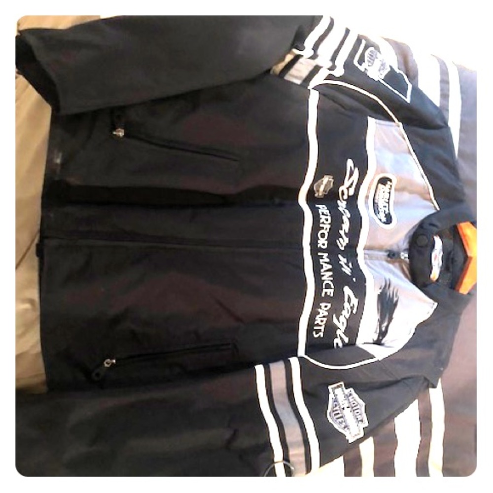 motorcycle jacket with interior removable hoody